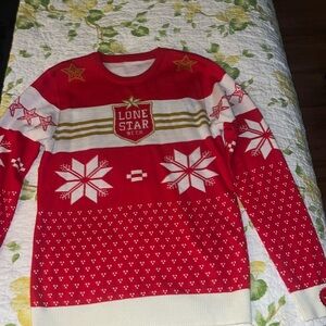 Lone Star Beer christmas sweater